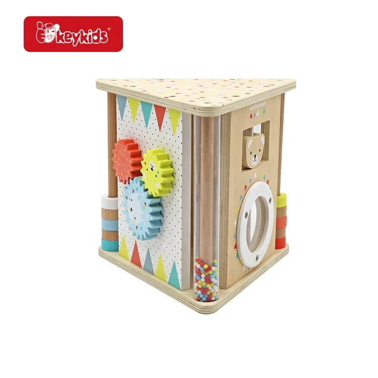 Multifunctional Learning Toy Musical Wooden Activity Triangle For Kids W12D492
