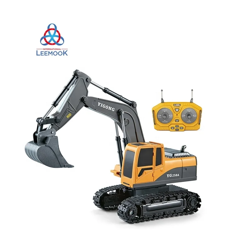 kids toy 1/24 Radio Control Alloy Metal Excavator Bulldozer dumper 2.4G RC Die cast Construction Truck Toys Set