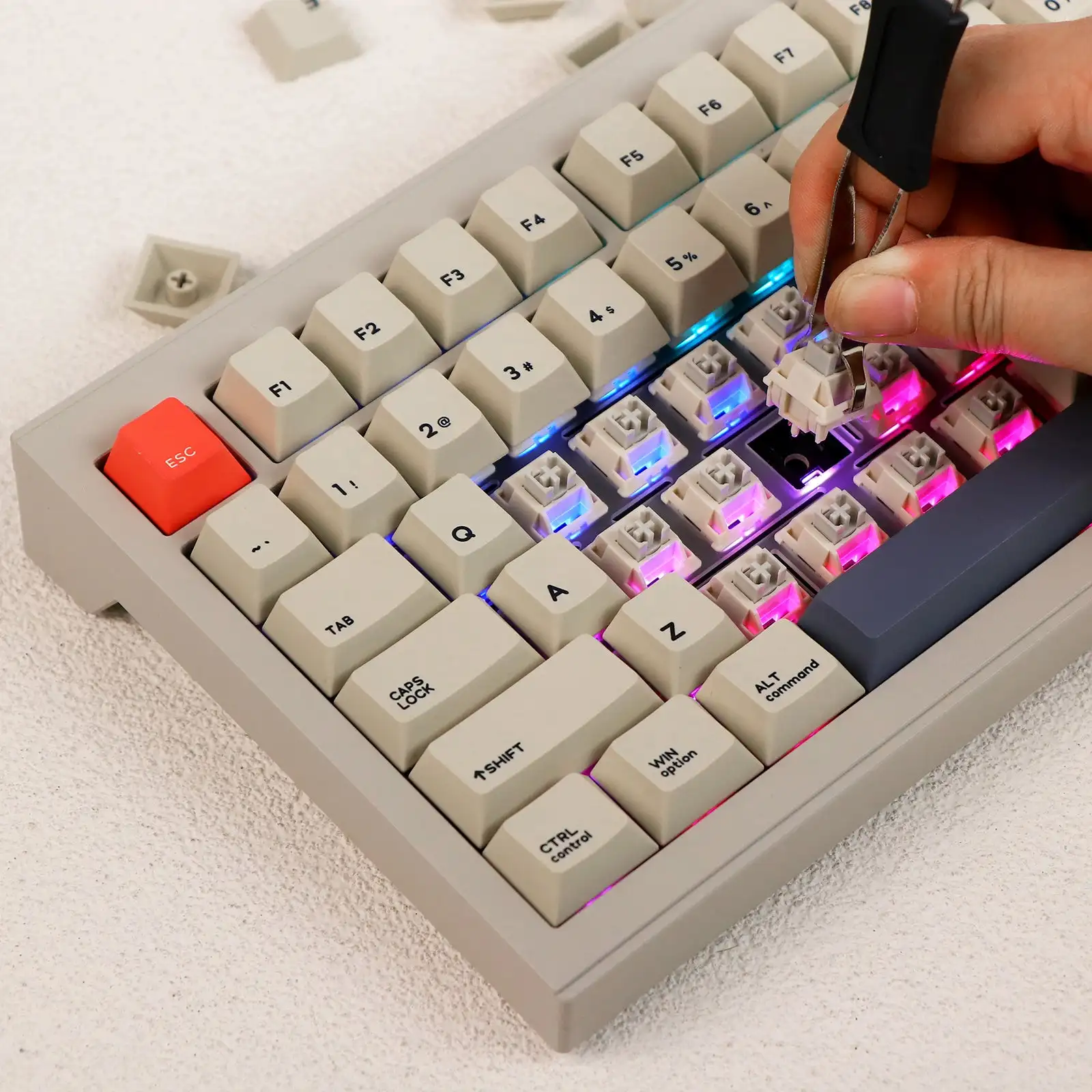 CIDOO V87 Keyboard Gasket TKL Tri-Mode BT/2.4Ghz/USB-C Wireless Wired VIA Programmable Gaming Mechanical Keyboard for Computer