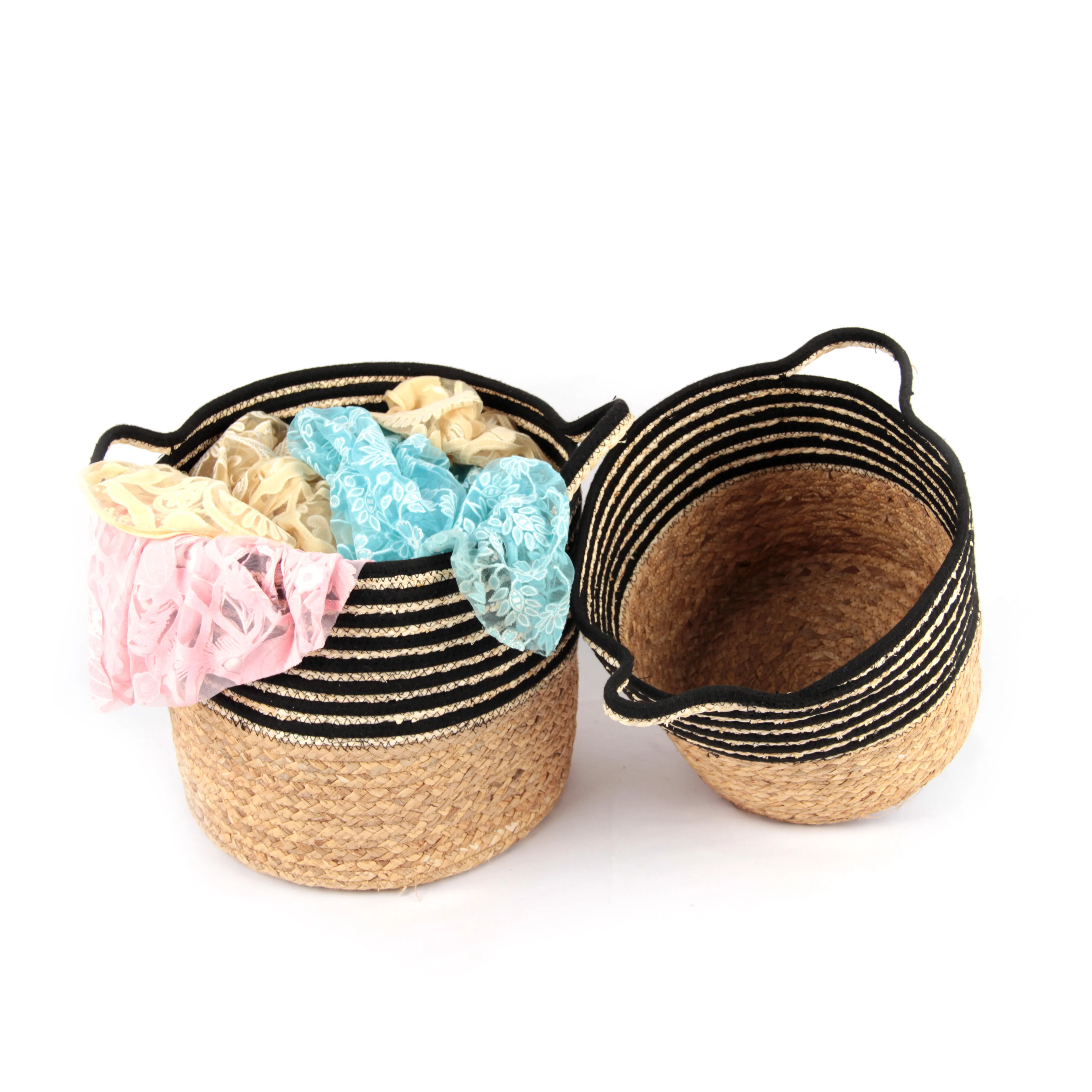 Соломенная Корзина с Гиацинтом для воды, корзина ручной работы на заказ, прочные корзины для хранения игрушек, корзины для хранения, цветок для девочек