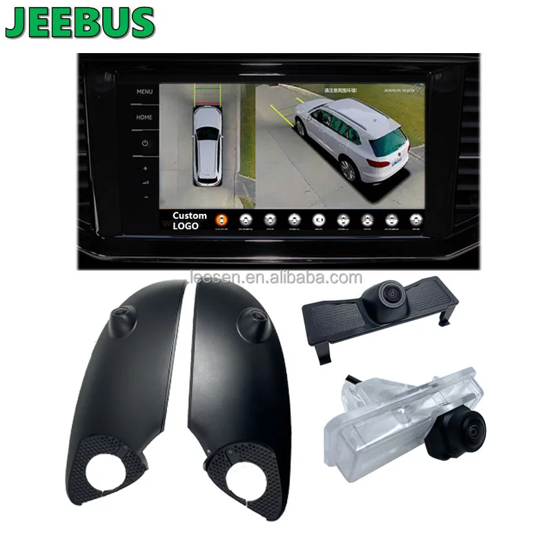 FHD 1080P Car Camera 360 Degree Around Bird View Monitor System  3D panorama for Toyota Prado Land Cruiser