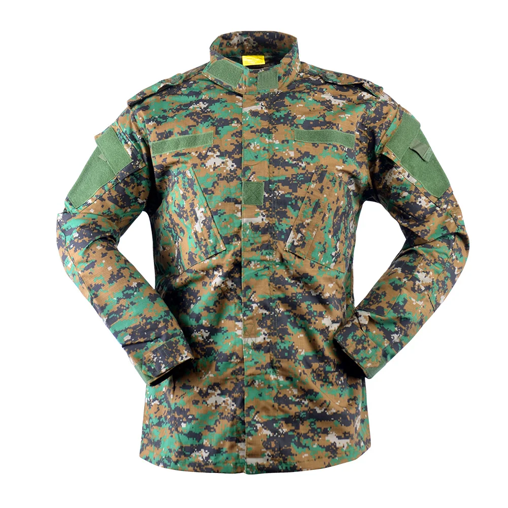 T/C 65/35 Camouflage Digital Woodland Uniform Rip Stop Combat Tactical Uniform Suit Set