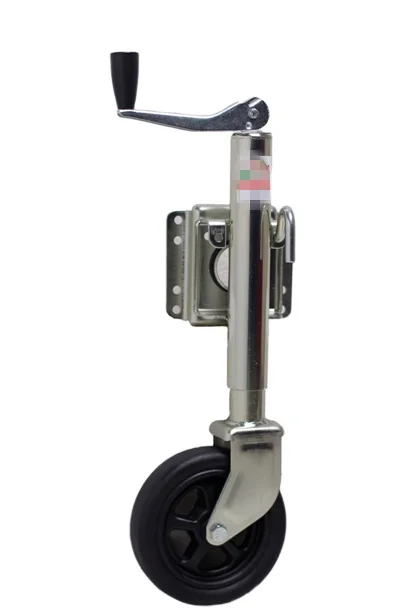 1500lbs Top wind round tube trailer jack for boat trailer with jockey wheel