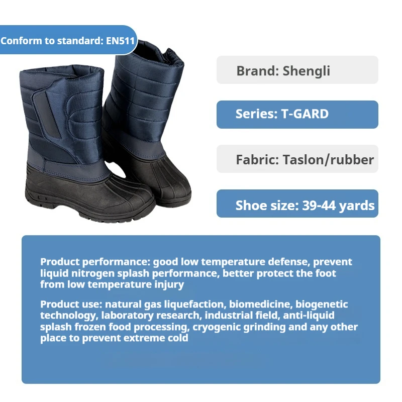 Liquid Nitrogen Resistant Boots for Men and Women Winter Boots with Warm Collar Thermal Anti-Slippery Features