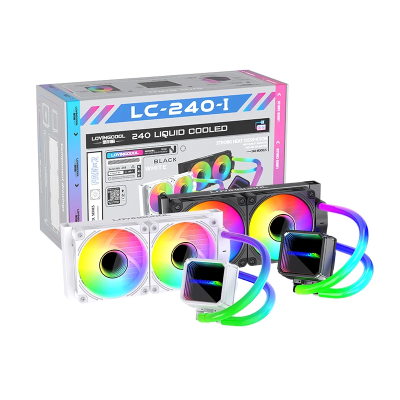LOVINGCOOL Liquid CPU Cooler 240mm Radiator Computer Radiator Processor Water Cooling Cooler Dual Fans CPU Cooler for LGA 1700