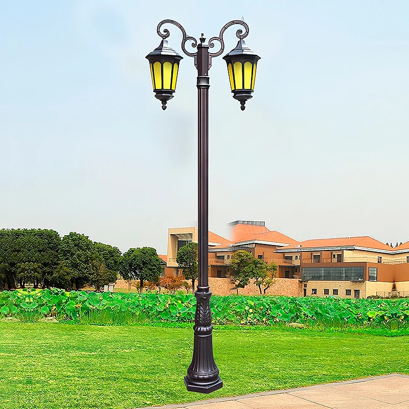 DAWN reasonable price split garden light pole solar out door garden led stand pole light