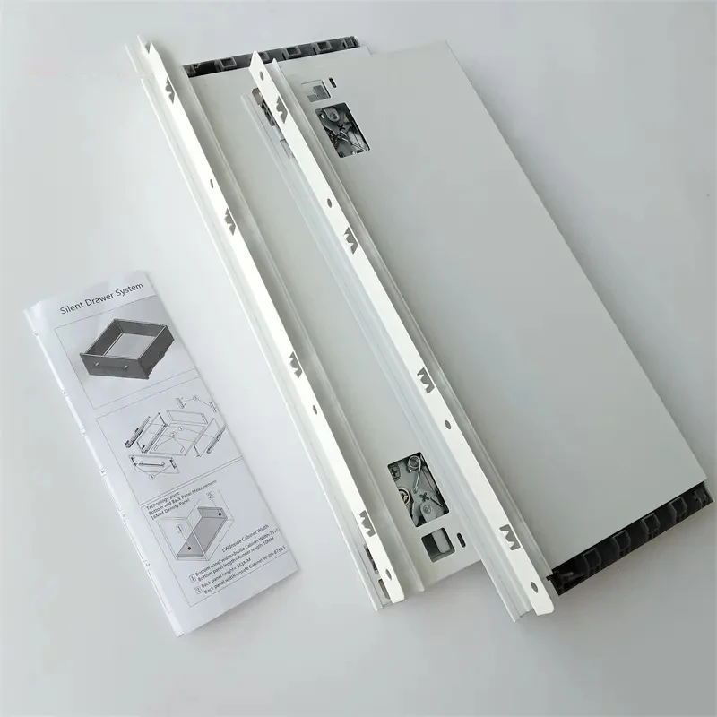 Cold Rolled Steel Under Mount Rail Soft Close Box Drawer System for Kitchen Hardware