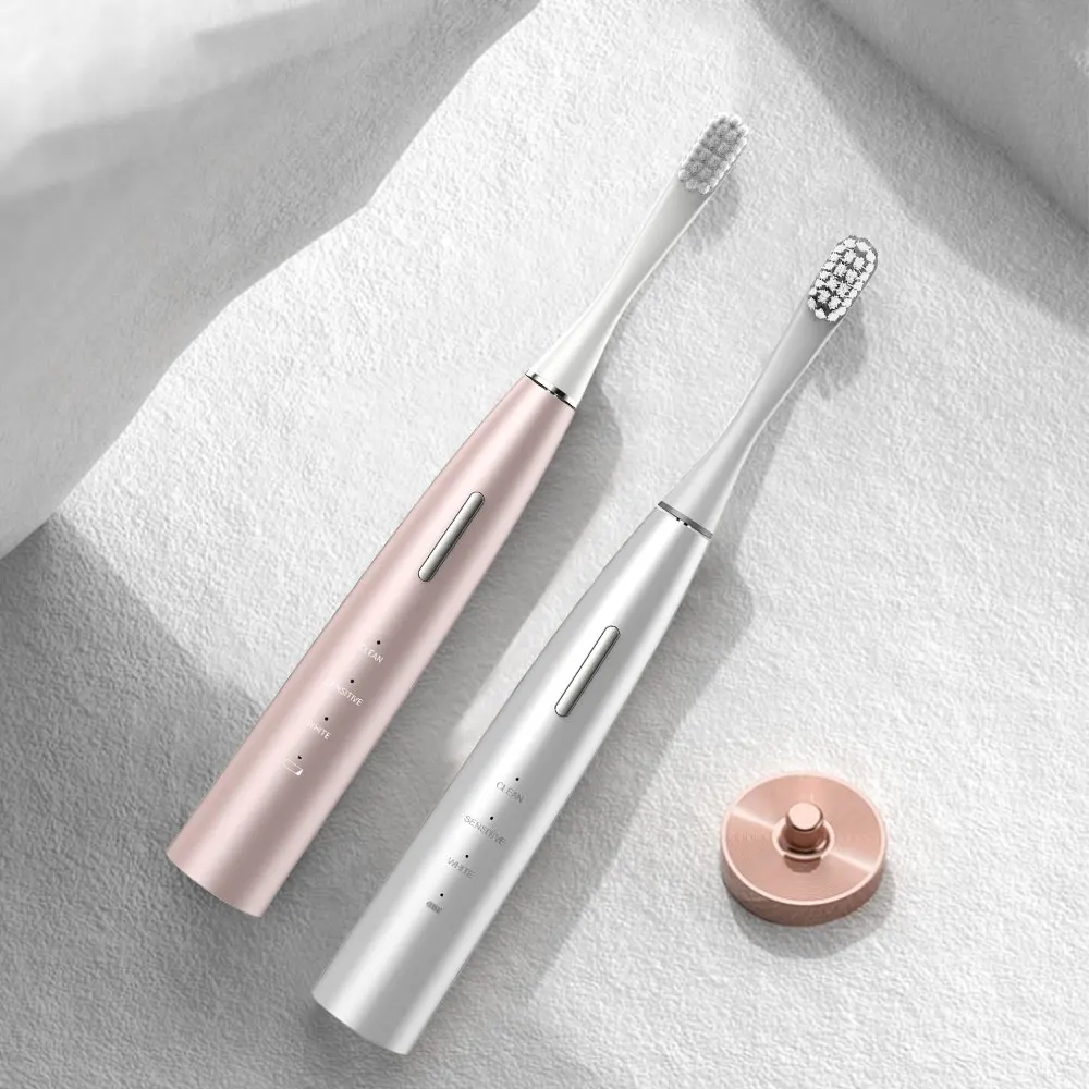 2024 оптовая продажа OEM, индивидуальная этикетка, тонкая аккумуляторная электрическая зубная щетка с таймером