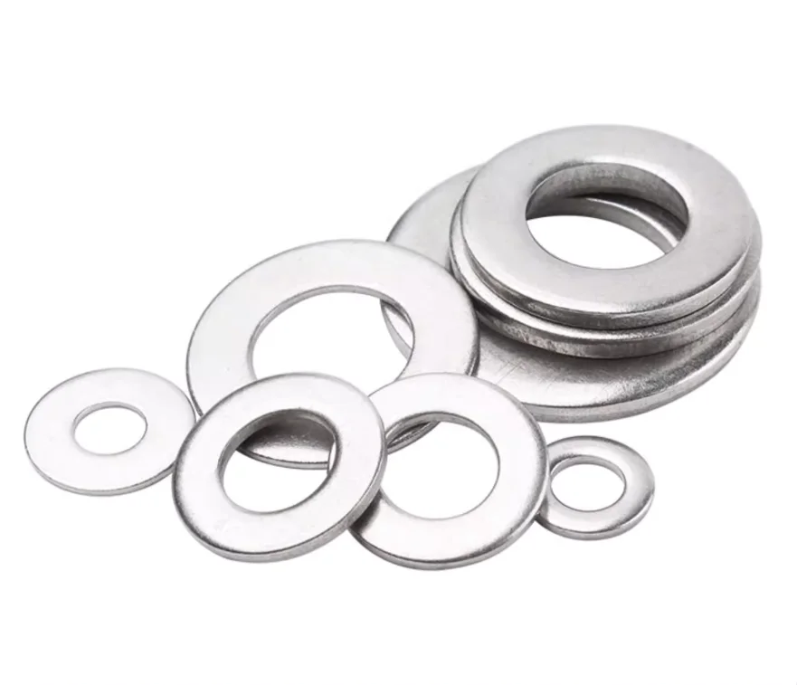Stainless steel steel fasteners with large thickened DIN125A flat washers