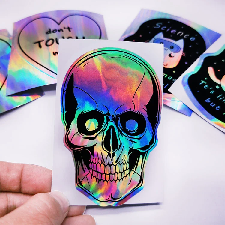 New Designs 3D Anime Stickers 3D Holographic Sticker Labels Custom Printing Logo Laser Sticker
