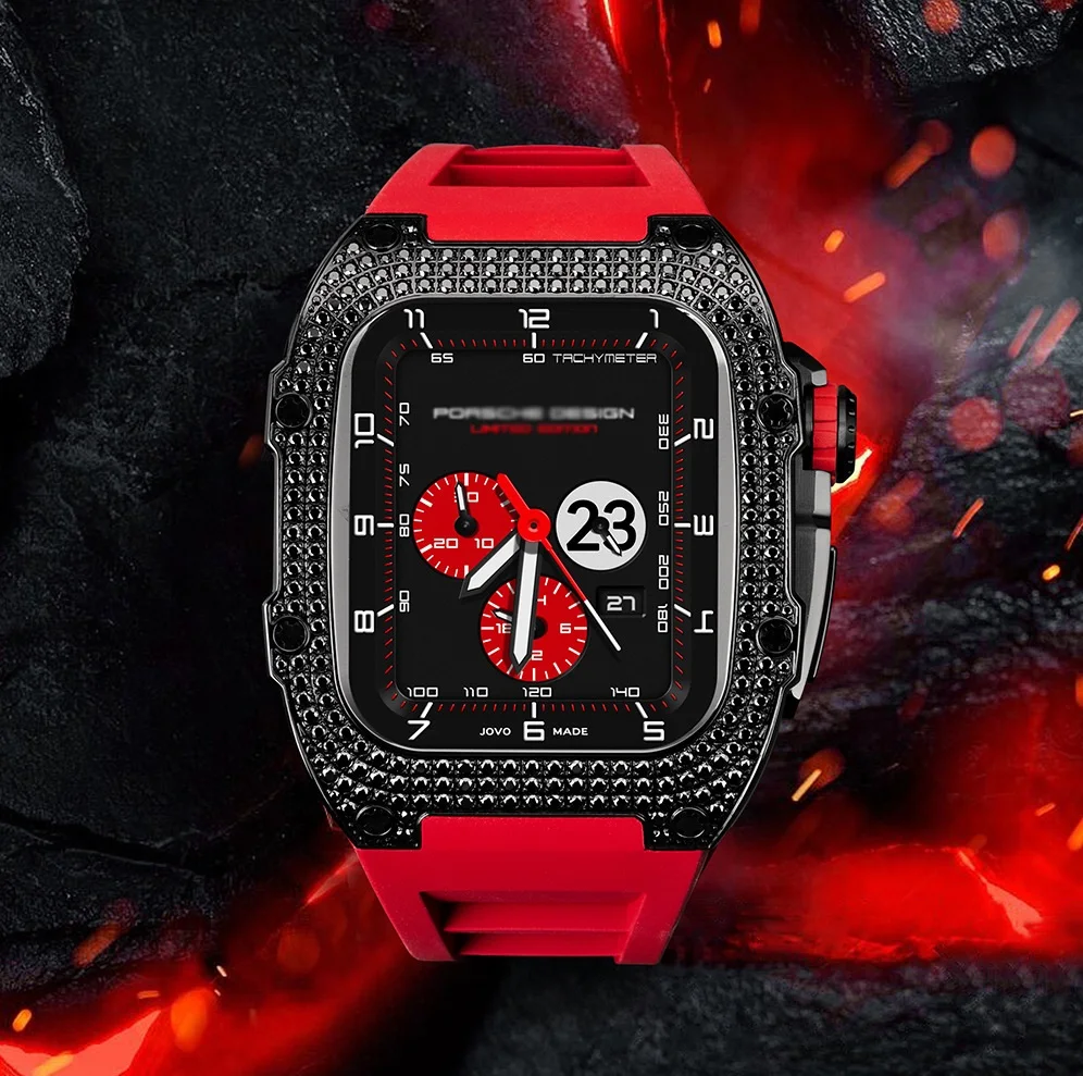 Роскошный комплект для модификации 44 мм 45 мм RM стиль нержавеющая сталь сверкающий корпус для часов apple watch iwatch серии 4 5 6 7 8 se