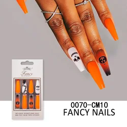 Wholesale 12 Design Halloween Horror Festival Christmas Snowman Christmas Wear False Nail Art Tips