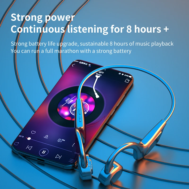 VG06 Wireless Headset Bone Conduction Gaming Headphones Open Ear Wireless Headset Low Latency With Led Display