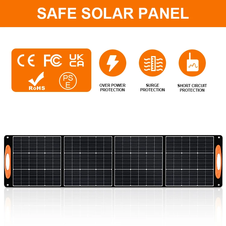 Fast delivery US warehouse 200w Folding Solar Photovoltaic Panel Portable Solar Panel Outdoor Foldable Panel for Power Station