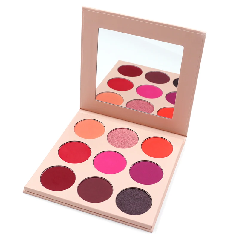 
9 Colors Wholesale High Pigment Waterproof Natural Glitter Eyeshadow Palette Custom Logo  (62293728029)