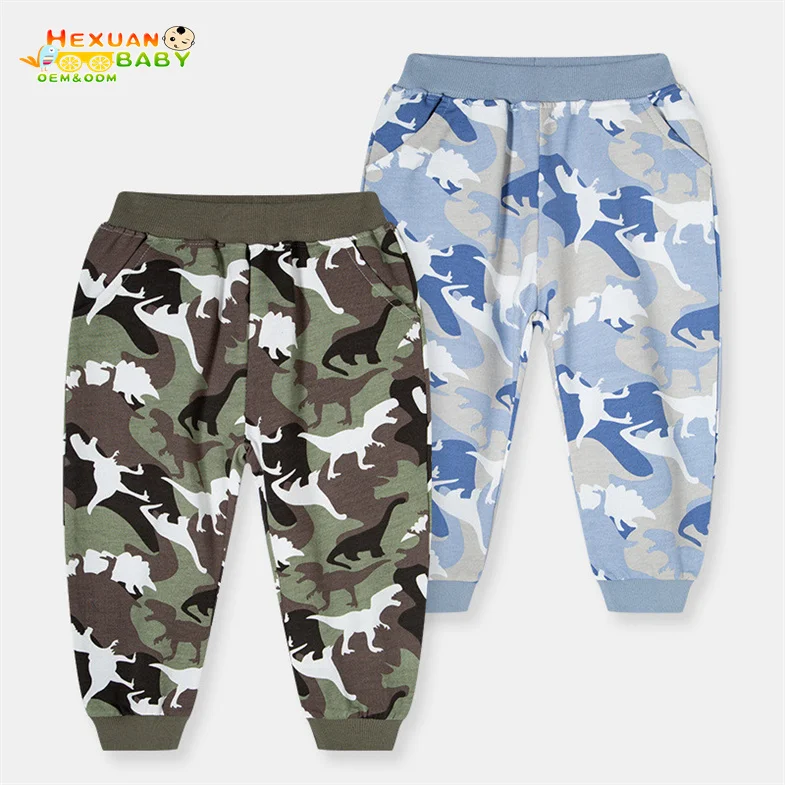 2024 Spring Camouflage Sports Boys Pants 2-8 years Full Length Pants Children Trousers High Waist Kids Sweatpants