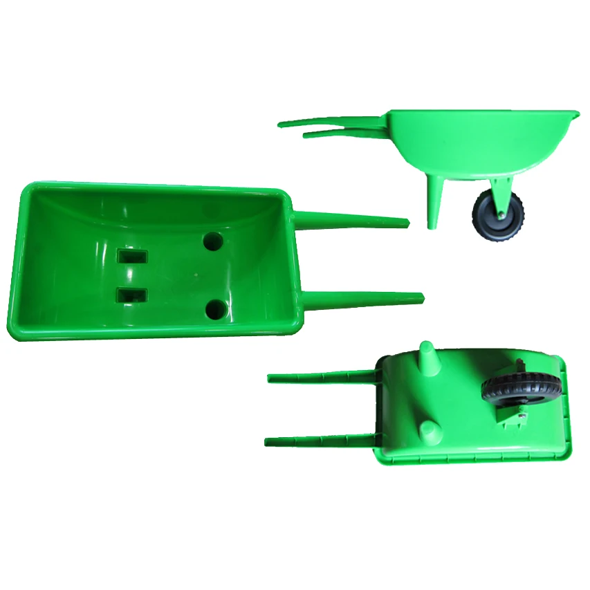 Cheap Outdoor Plastic Wheelbarrow for Preschool Kids Colorful Amusement Park Facility