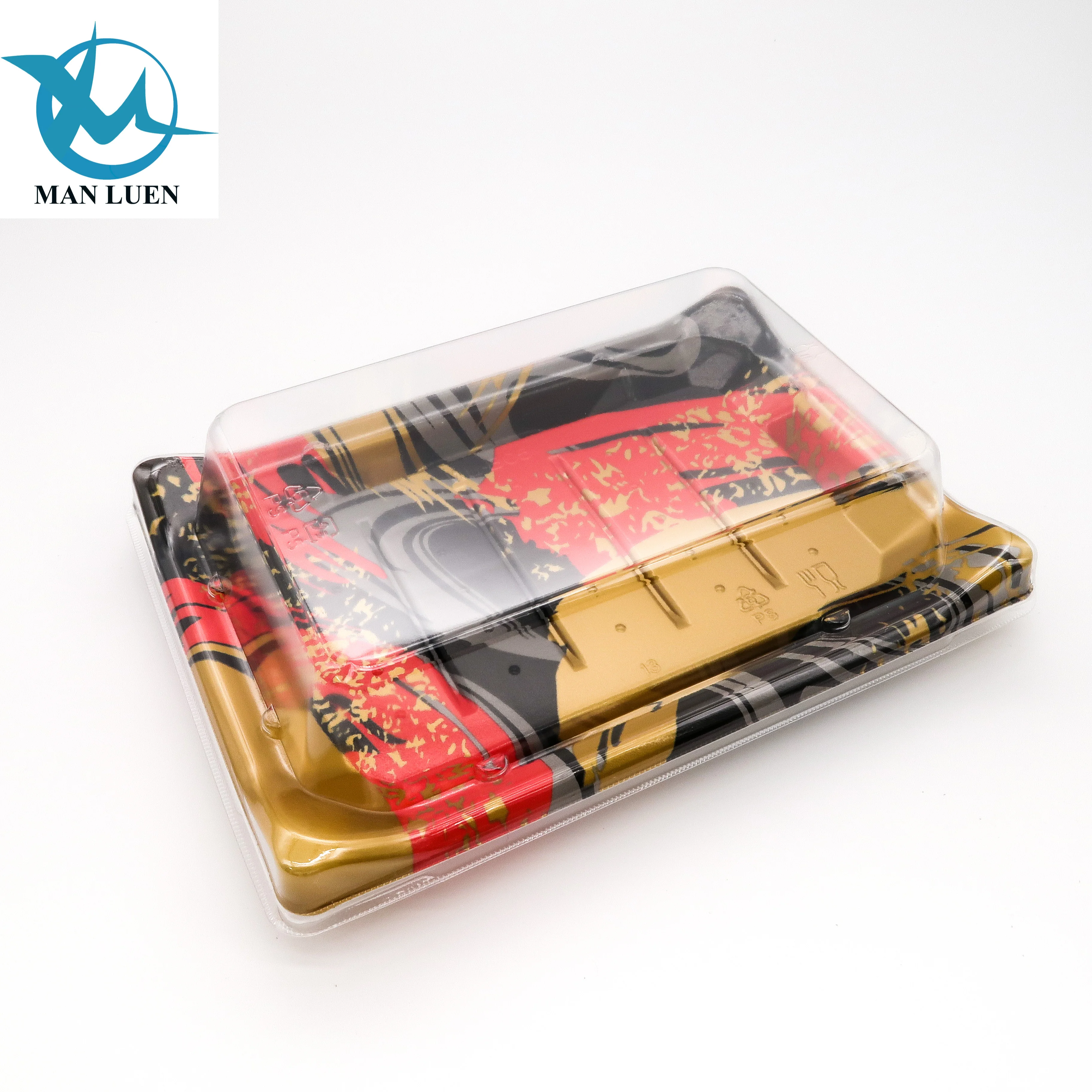 Chinese manufacturers supply directly disposable different color sushi box with lip