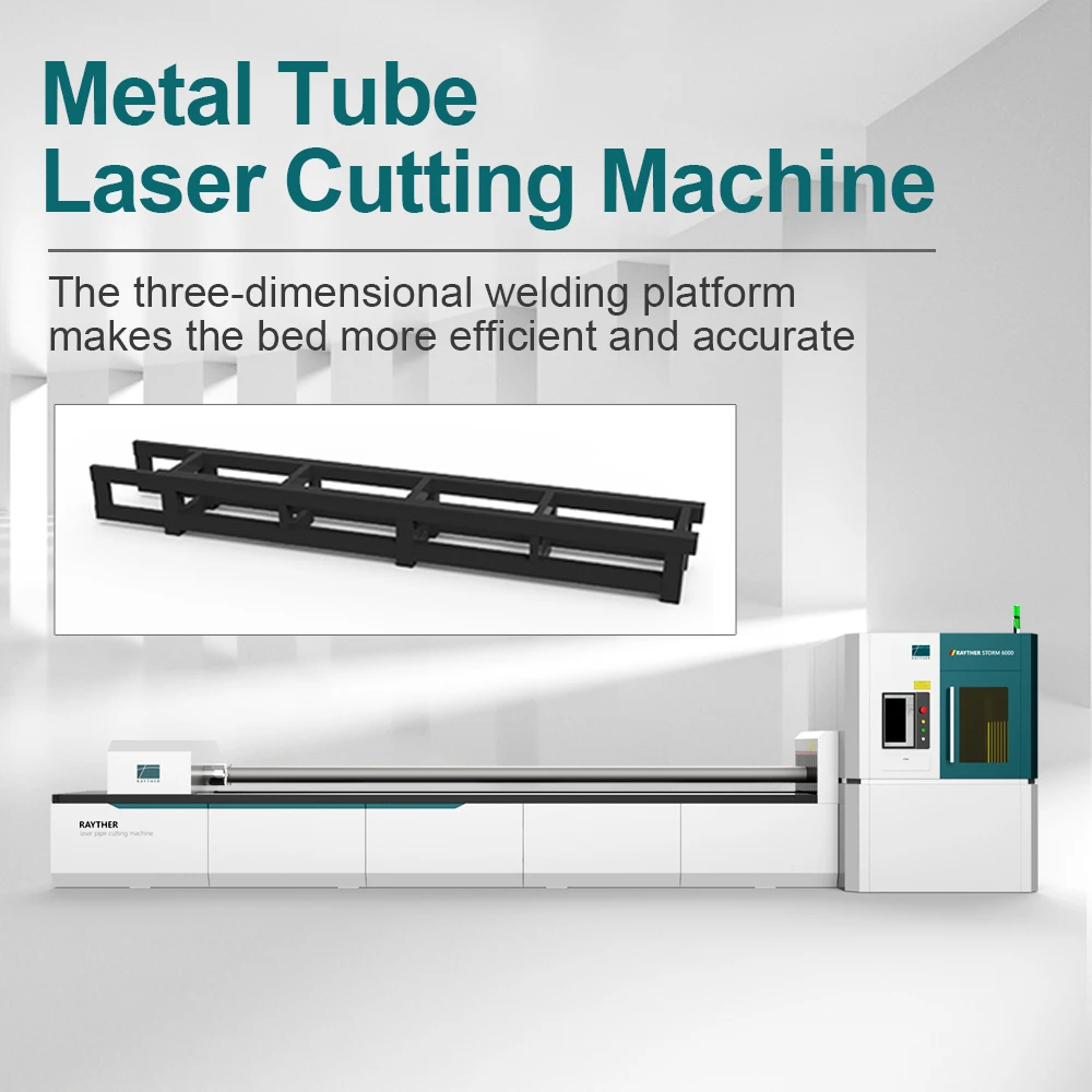 Rayther Laser Heavy Duty Tube Laser Cutter Automatic Loading System Fiber Laser Cutting Machine