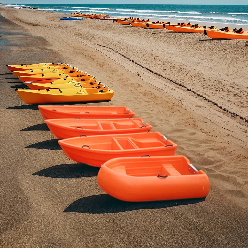 Wholesale PE Strong Plastic Fishing Kayak with Paddle 4m Outdoor Usage Length