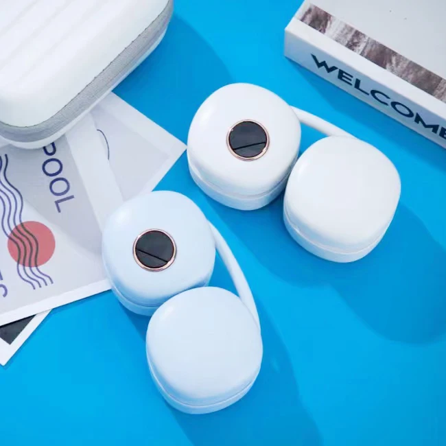 OEM Cheap Price Hand Free Lazy Neck Fan Portable Rechargeable Hanging Mini Cooling Neck Fan with Storage Box