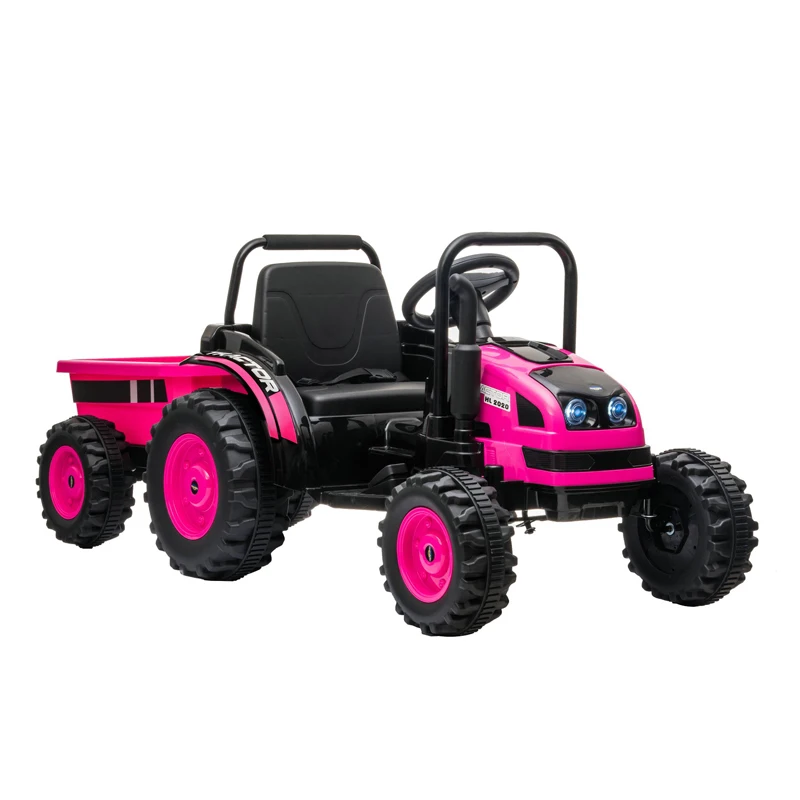 2020 hot selling baby electric tractor with trailer kids battery powered outdoor sport ride on tractor children toy car