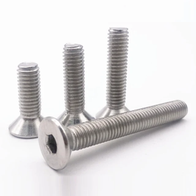 M0.6 M1 M1.6 M2 M3 M4 M6 M8 M10 M12 Stainless Steel DIN7991 Countersunk Head socket head Allen Screw Bolt