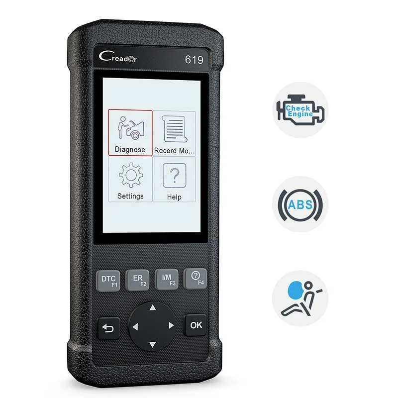 Инструмент для диагностики автомобиля LAUNCH CR619 OBD2, автомобильный диагностический прибор для двигателя ABS, SRS, A-irbag, чтение кода ошибки, LAUNCH OBD 2, сканер LAUNCH X431