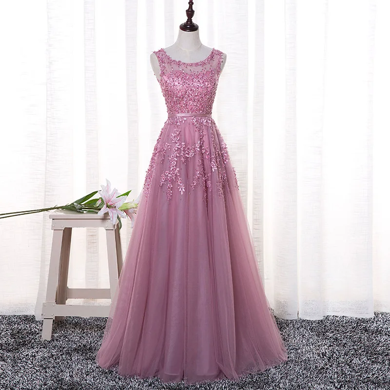 New Arrival 2022 party Dress Scoop Sleeveless Cheap Chiffon A Line Dress Floor Length vestidos de fiesta de noche