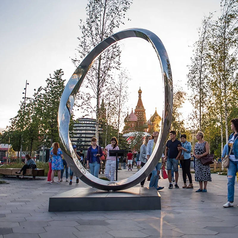 Famous artist design outdoor amazing modern endless curved NO 5 sculpture for sale D&Z