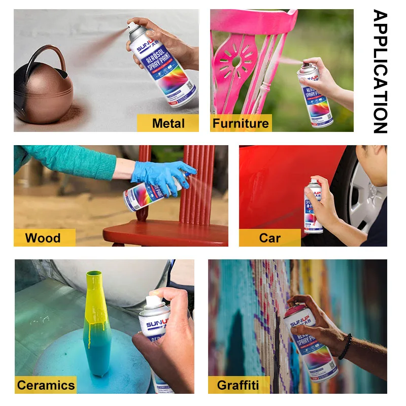 Wholesale Color Acrylic Aerosol Spray Paint Black And White Gold Fluorescent High Temperature Metal Graffiti Car Spray Paint