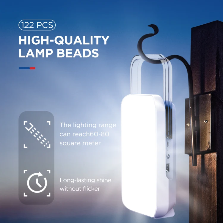 Emergency custom ce outdoor waterproof plastic portable led white ningbo camping tent light for camping