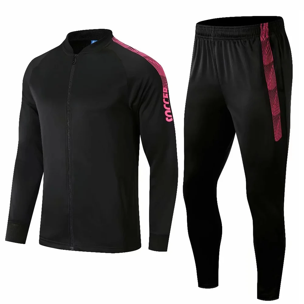 Custom Long Sleeve Soccer Wear Warm Jackets Pants Football Team Jerseys