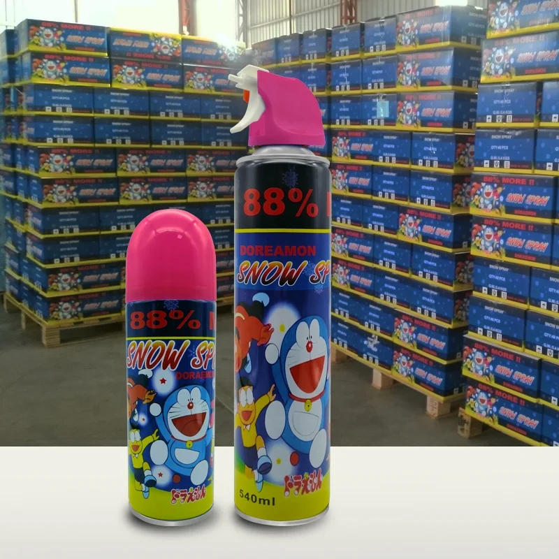 Doraemon party foam snow spray hot sell  snow spray &magic snow spray for birthday