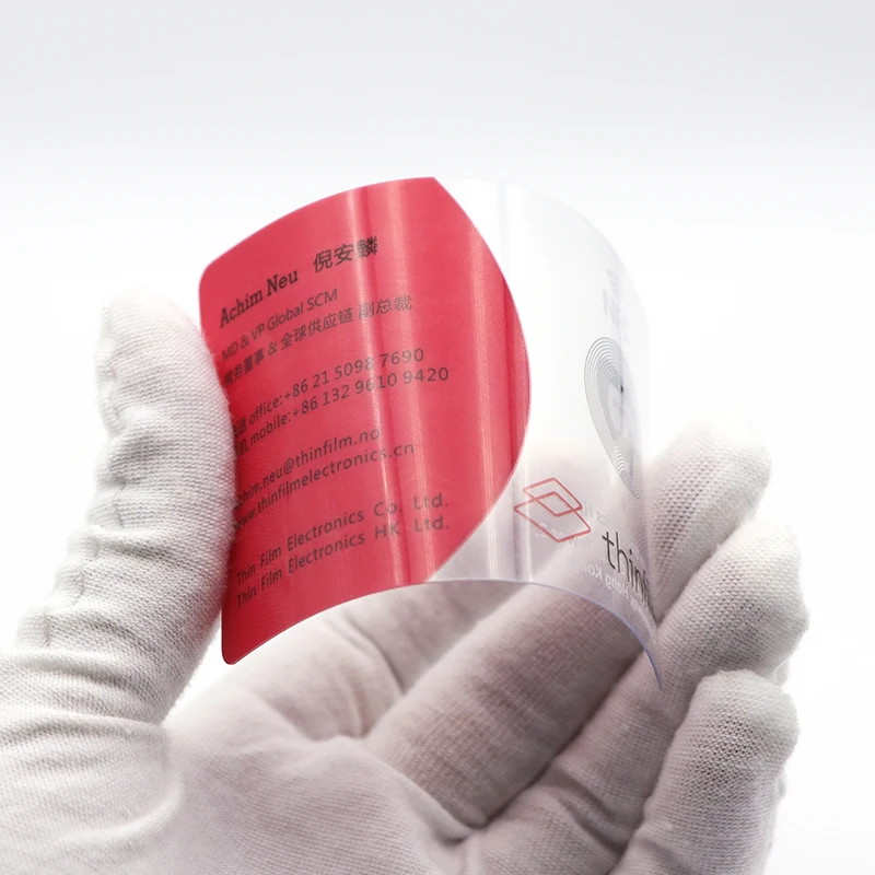 Smooth Plastic Printing Customized Logo Part Transparent NFC Visiting Card