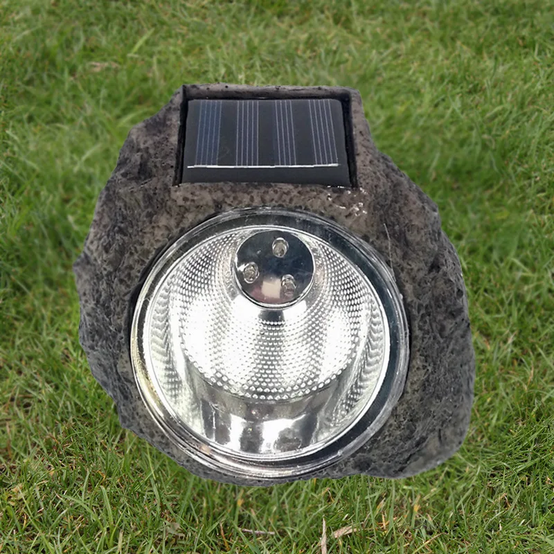 LED Solar Garden Resin Rock Stone Light Outdoor Waterproof Induction Solar Lawn Lamps LED Garden Lights