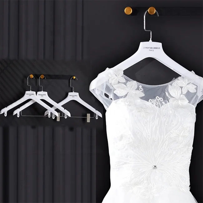 custom logo wedding dress clips blue white black brown velvet clothes hanger plastic men suit garment clothing velvet hangers