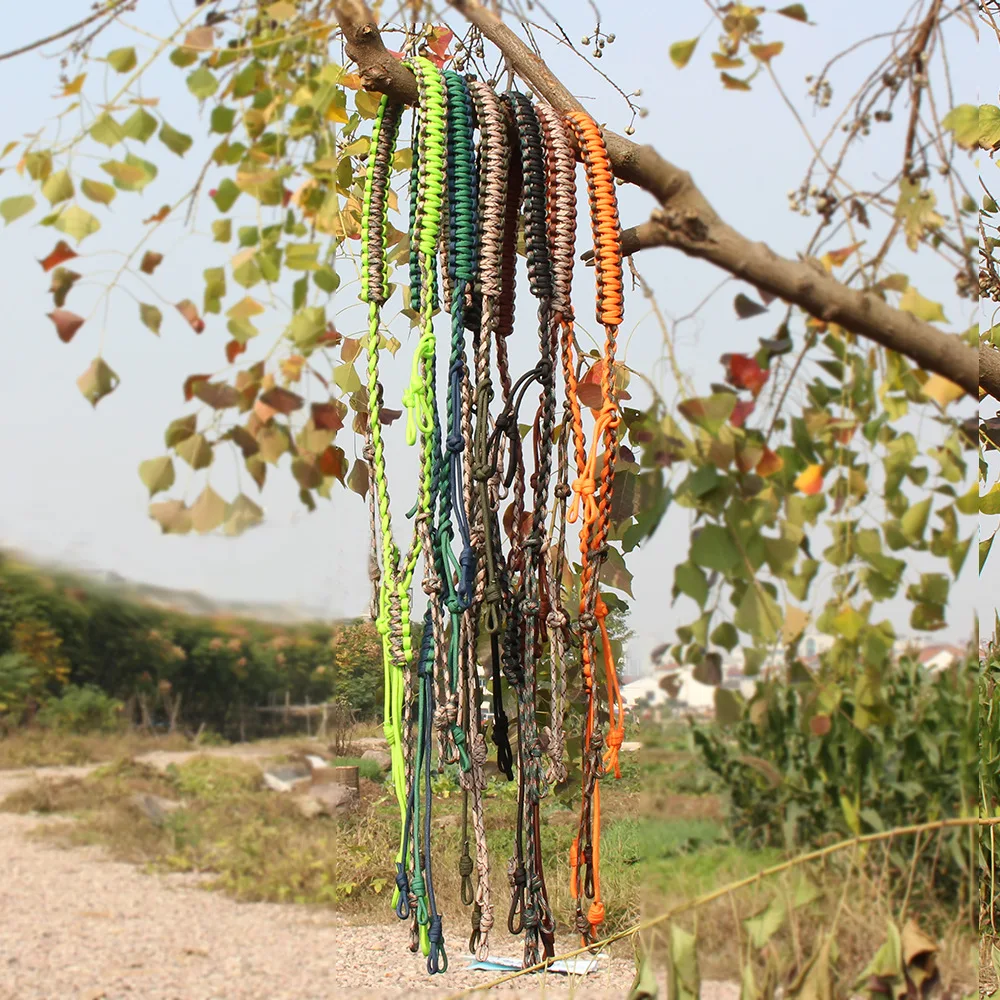 Hand Braided Necklace Hunting whistle Lanyard Duck Calls Paracord 12 Adjustable Loops Outdoor Gear Custom Logo