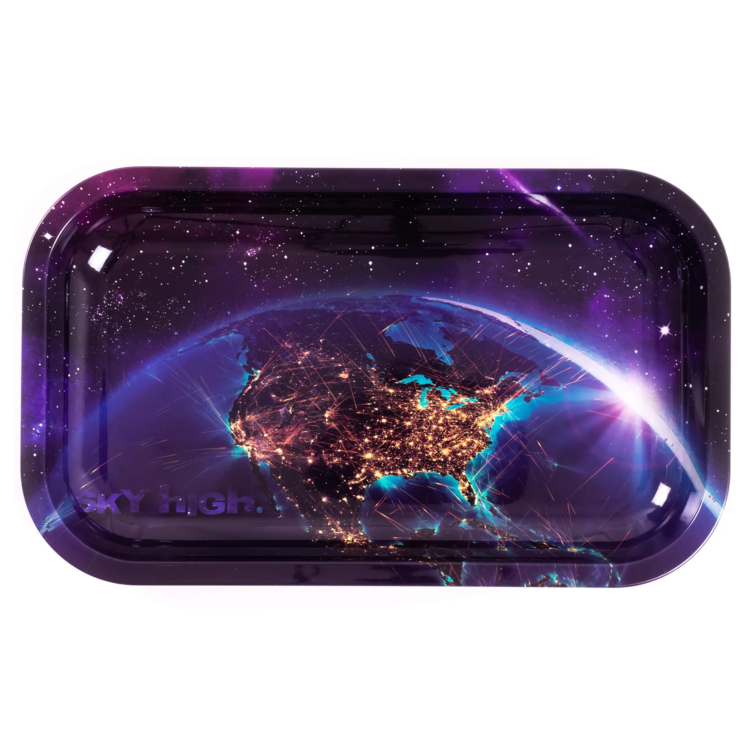 27*16cm Rick And Morty Smoke Tobacco Tray With Cover Metal Stainless Steel Tray Wholesale Custom Rolling Trays With Magnetic Lid