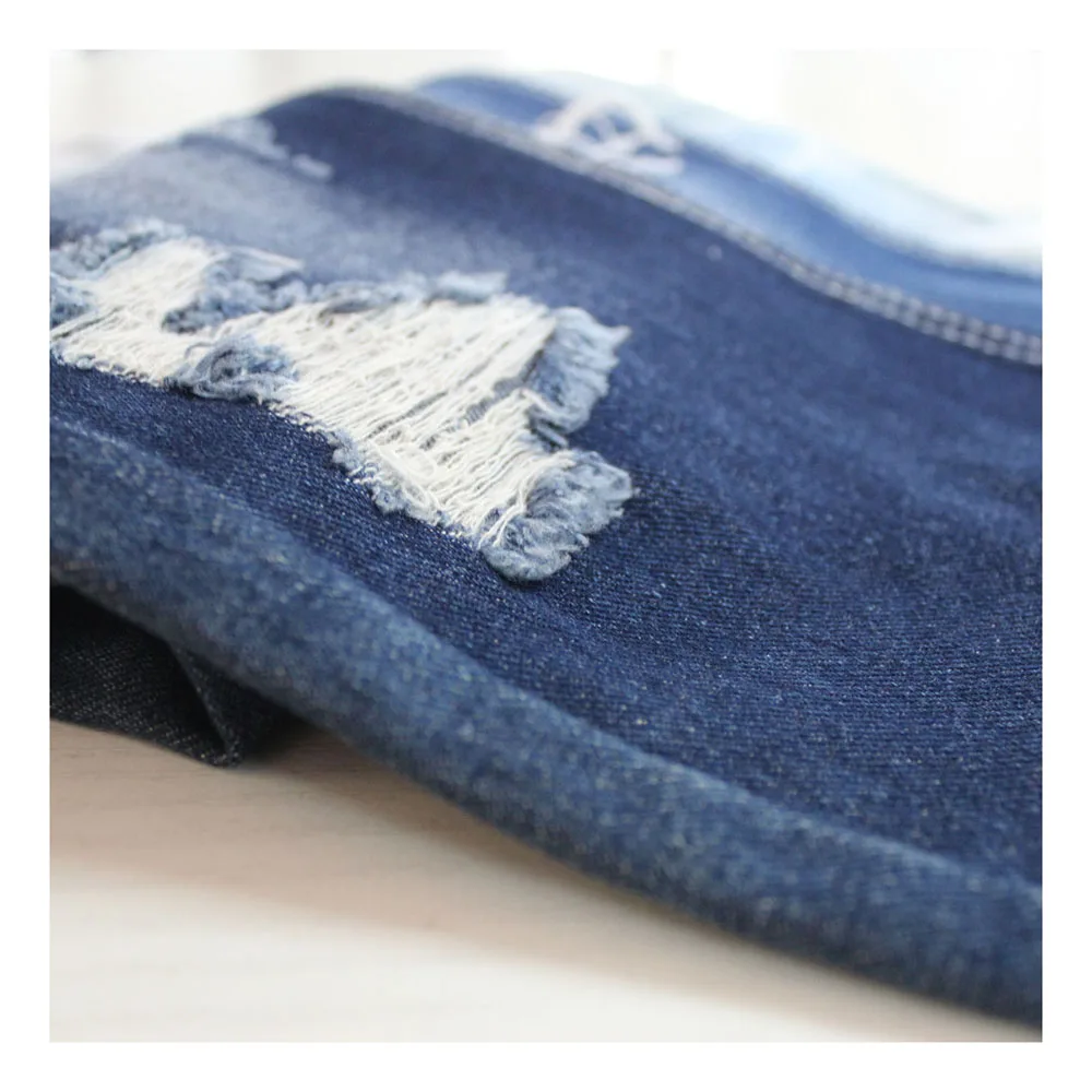 wholesale cotton fashion Deep Blue fabric stock denim fabric stretch Casual