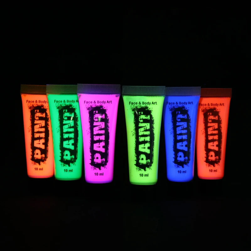 Super bright  temporary water based uv neon face body paint cream glow in the dark (62348632828)