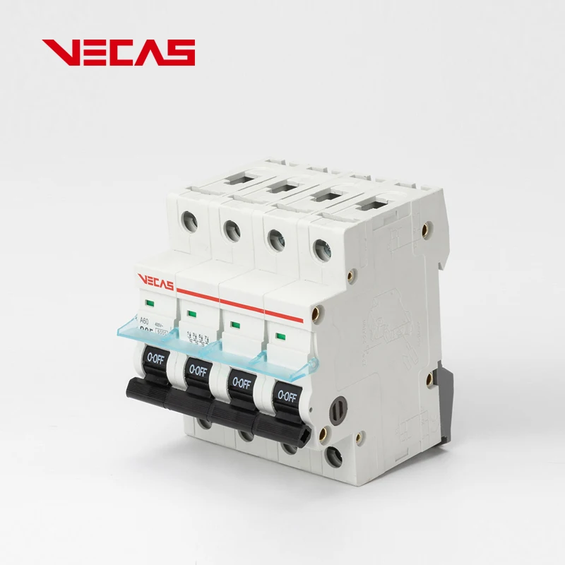  Миниатюрный автоматический выключатель VECAS MCB A60 4P 25 лет от профессионального производителя 6 10 16 20 32 40 50 63 a 1P 2P