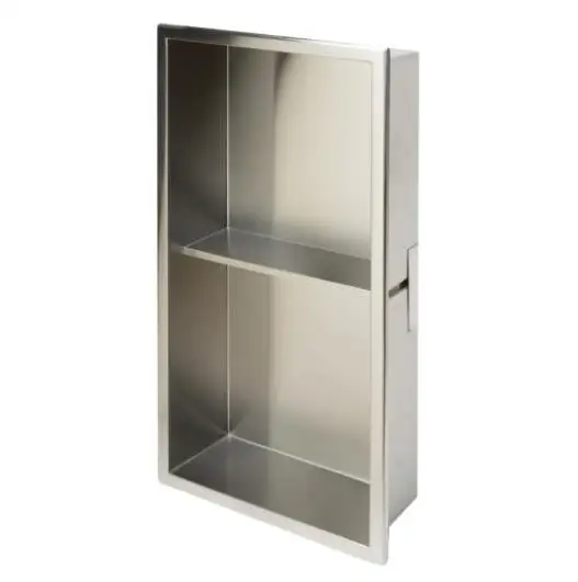 Modern Custom 201 or 304 Stainless Steel Shower Niche Brushed Gold or Black Fabricated by Sheet Metal