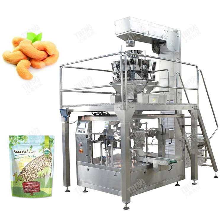 Automatic doybag packing machine for potato chips roasted peanuts bag packing machine