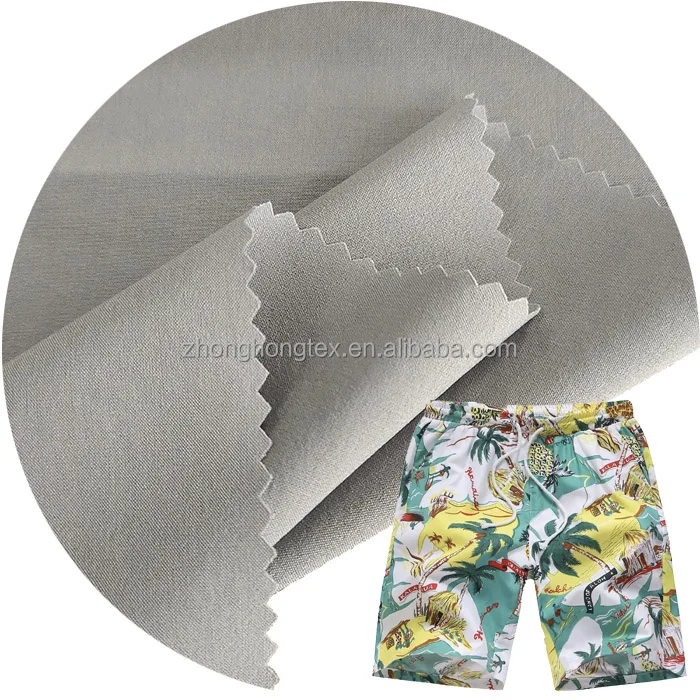 88/12 Polyester Spandex Fabric Waterproof Ready For Printing Used For Beach Shorts For Men and Women