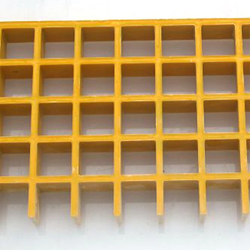 1.22*3.66m glass fiber grating panel for sale Gritted surface 50*50*25mm GRP reinforced gully grating