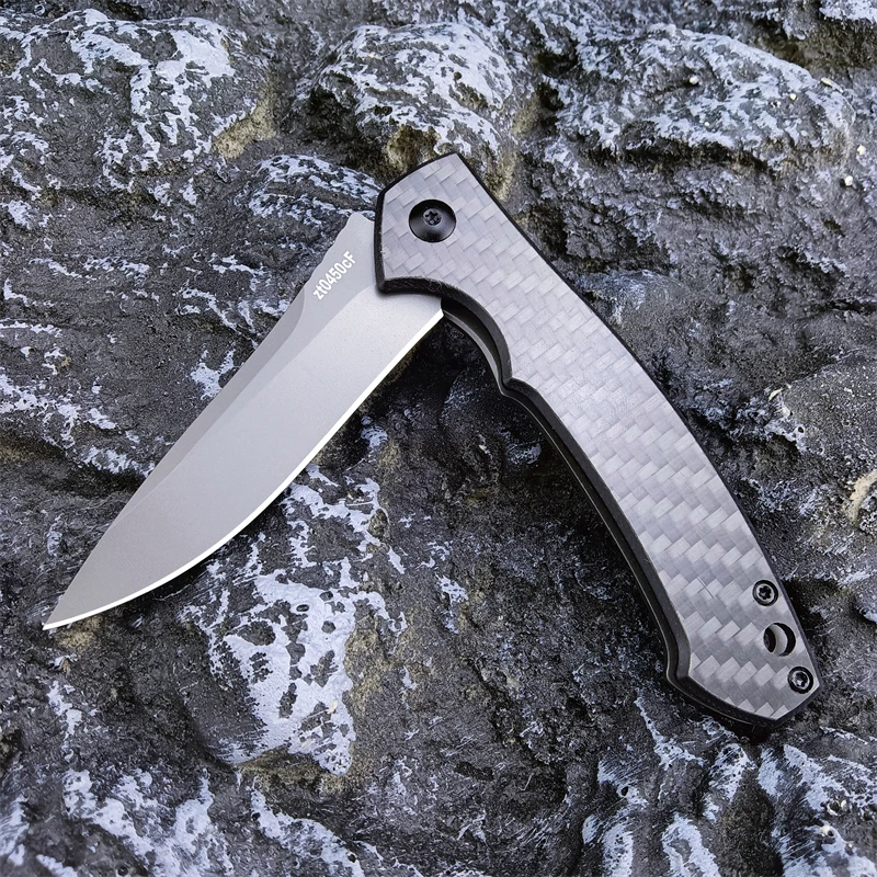 ZT 0450 Carbon fiber Outdoor Tactical Folding Pocket Knife Survival Camping Hunting knives