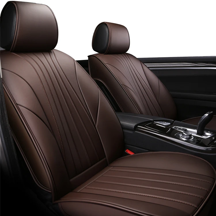 Роскошный дизайн, всесезонный кожаный защитный чехол для автомобильного сиденья, новый дизайн, полный комплект, чехлы для универсальных автомобильных сидений