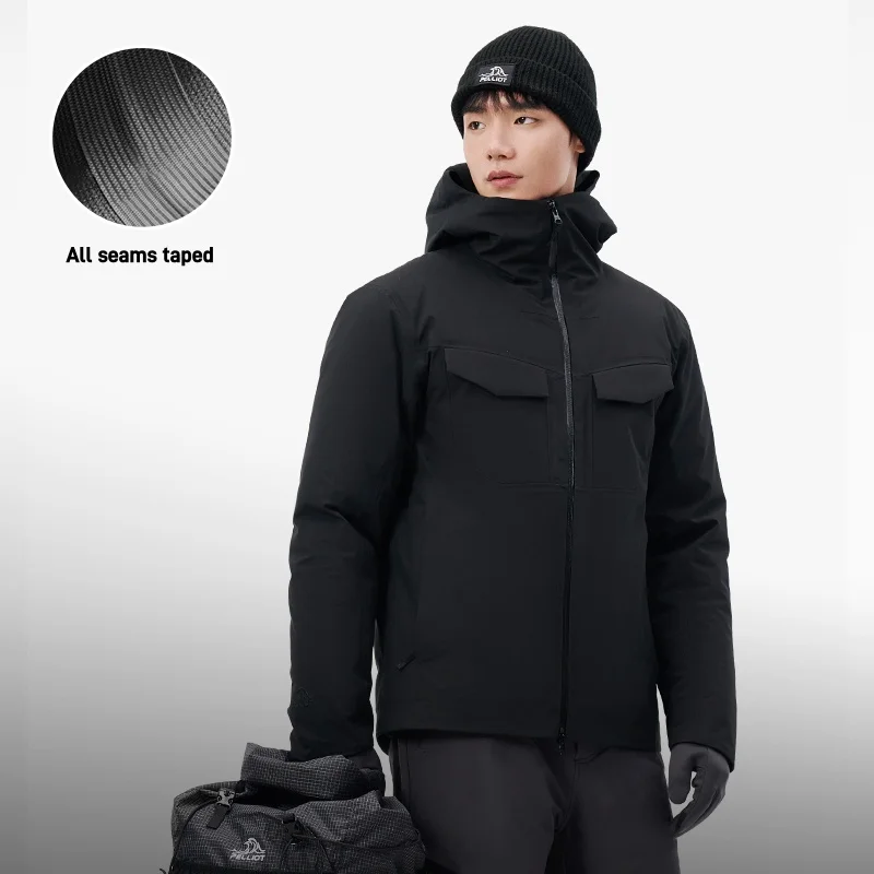 Pelliot Good quality winter puffer white goose down 800 filling power mens outdoor hiking mountain waterproof down coat