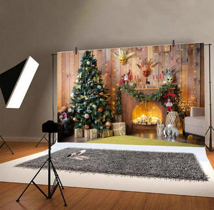 Christmas Tree Christmas Backdrop Photo Photography Christmas Background Decoration